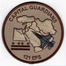 4&quot; AIR FORCE 121 EFS F-16 OVER MIDDLE EAST EMBROIDERED PATCH - £31.96 GBP