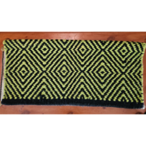Mayatex Western Show Saddle Blanket Wool Chartreuse Black Diamond Patter... - £35.17 GBP