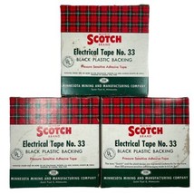 3 Boxes NOS Vintage Scotch Electrical Tape Black Plastic Backing 3/8” 36... - £10.02 GBP