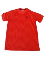 Under Armour Heat Gear Loose Shirt Sz Small Bright Neon Orange Checkered... - £10.52 GBP