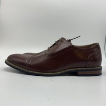 Bruno Marc New York Mens Lace Up Leather Lined Brown Dress Shoes Size 11 - £27.25 GBP