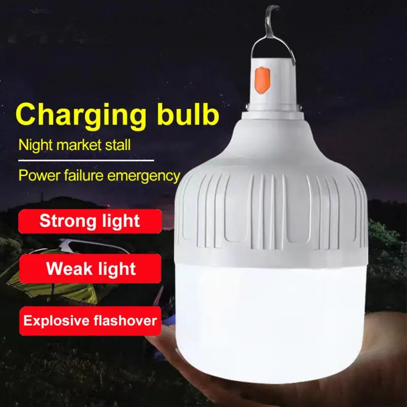 LED Portable Bulb Night Market Stall Lamp Outdoor Camping Rain Proof Ten... - £8.98 GBP+