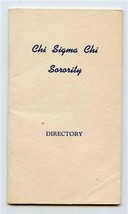Chi Sigma Chi Sorority Directory 1926 - 1949 Marquette University Milwau... - $27.72