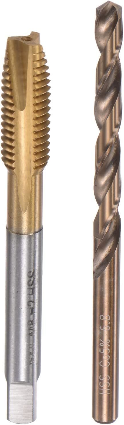 Uxcell M8 X 1.25 Spiral Point Thread Tap And 6.8Mm Drill Bit Set, Metric - $35.96