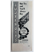 1953 Heide Candies Jujyfruits Advertisement Candy One Try And You&#39;ll Buy... - $28.09 CAD