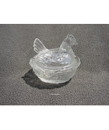Uncommon Clear Glass 2 7/8 inch Hen on Nest Covered Dish Chicken HON Sal... - £15.73 GBP