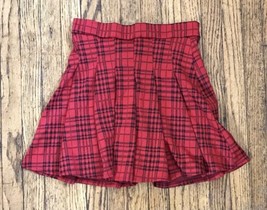Windsor Mini Red Plaid Pleated Skater Skirt Juniors Medium School Girl G... - $14.85