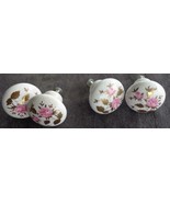 Beautiful Set of Four (4) Porcelain Transfer Ware Drawer Pulls - PRETTY ... - £27.21 GBP