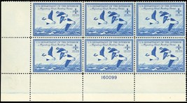 RW15, Mint XF NH $1 Duck Plate Block of Six Stamps Cat $400.00 - Stuart ... - $275.00