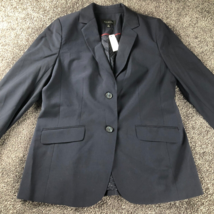 Talbot&#39;s Wool Blazer NWT New Womens Size 10 Navy Lined Jacket Stretch Pockets ** - £34.19 GBP