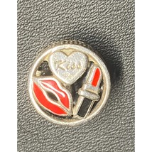 PANDORA 925 STERLING SILVER AND  AND ENAMEL LIPSTICK KISS  CHARM SKY - $29.60