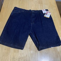 Wrangler Five Star Mens Relaxed Fit Denim Shorts Dark Wash Size 42W x 10... - $18.63