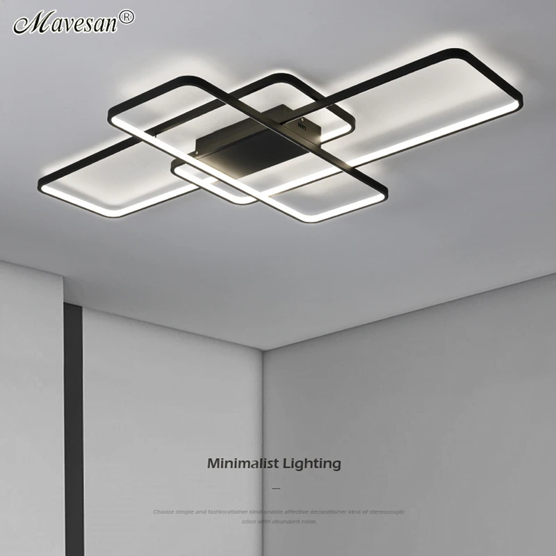 Contemporary Led Ceiling Chandeliers Minimalist for Living Room Bedroom ... - $42.79+