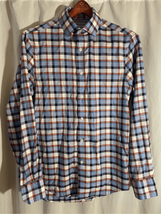 EGARA Plaid Button Down Shirt- Profilo Tessile -Small Blue Red NWOT LS - £7.47 GBP