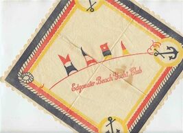 Edgewater Beach Yacht Club Hotel Napkin Chicago Illinois - $11.88