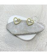 18k Gold plated heart earrings.  - £19.16 GBP