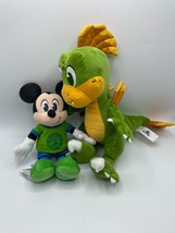 Disney Parks Animal Kingdom Dino-Rama 14&quot; Daryl &amp; Mickey Mouse Dinosaur Plush - £11.18 GBP
