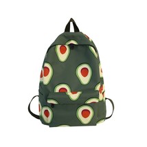 Fruits Animals Print Women Canvas Backpack Large Capacity Students Trave... - $30.52