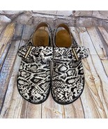 Free People Flat Shoe Seattle Clog Snake Print Sling Back Cow Hair Size ... - $67.68 CAD