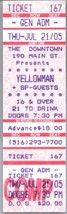Yellowman Untorn Concert Ticket Stub July 21 2005 Long Island New York - £11.64 GBP