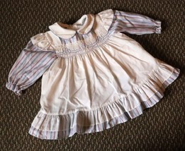 Vintage Polly Flinders Smocked Dress 1pc Pinafore Style Girls Size 18m 1... - $21.78