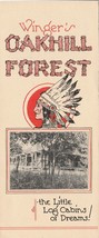 VINTAGE  1930&#39;S WINGER &#39;S OAKHILL FOREST LOG CABINS SALES BROCHURE RIDGE... - $29.96