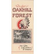 VINTAGE  1930&#39;S WINGER &#39;S OAKHILL FOREST LOG CABINS SALES BROCHURE RIDGE... - £23.55 GBP