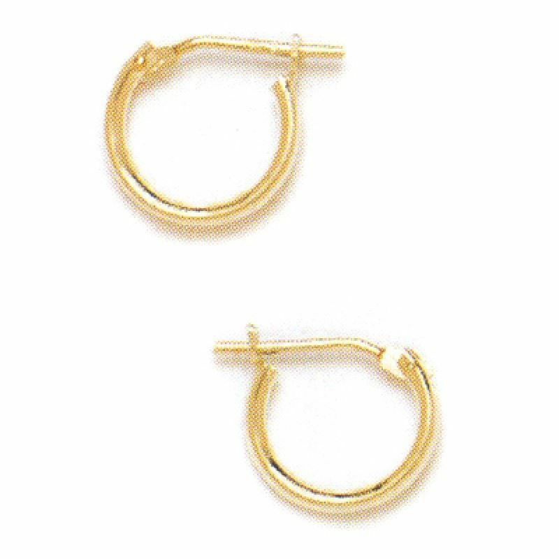 Primary image for Children/Babies 14K Solid Yellow Gold Classic Hoop Earrings
