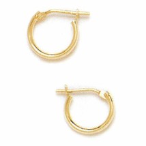 Children/Babies 14K Solid Yellow Gold Classic Hoop Earrings - $26.30