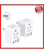 Fast Charging Japan Plug Adapter: 2 Outlets &amp; 3 USB Ports - Travel Essen... - $532.12 MXN
