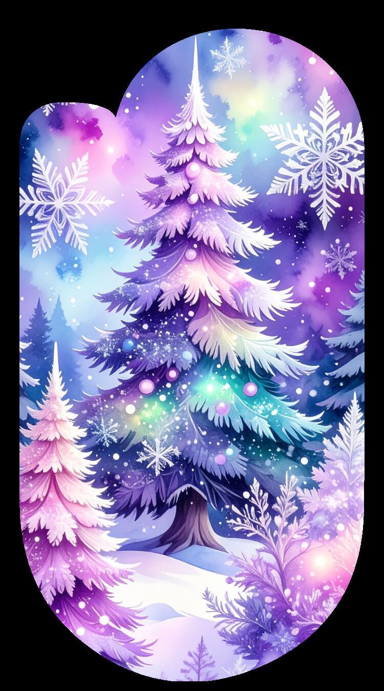 Winter Christmas Tree Paperclip Design Clipart 120PNG Digital Download  Bundle Item image 6