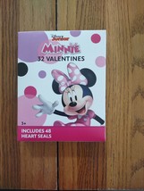 Disney Junior Minnie 32 Valentine&#39;s Include 48 Heart Seals - £11.10 GBP