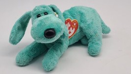 2000-2001 TY Retired Beanie Dog Diddley 8&quot;  Plush Stuffed Animal - £28.00 GBP