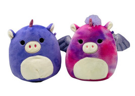 Squishmallows Astrid Purple Unicorn Willow Tie Dye Pegasus 5” Plush Lot of 2 - £21.03 GBP