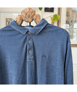 Tommy Bahama Blue Micro Stripe Long Sleeve Polo Shirt 3XL Tall - $37.69 CAD