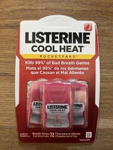 Listerine Cool Heat PocketPaks Cinnamon Breath Strips 3 Pack = 72 Strips Total - £39.46 GBP