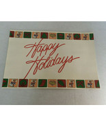 Vintage jerky treats promotional item dog feeding mat Happy holidays pla... - €18,30 EUR