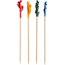 Choice 4&#39;&#39; Club Toothpick Frills (1000 pack) - $11.40