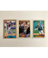 Houston Astros Autographed Topps Baseball Cards Set of 3 Condition Varies - £9.93 GBP