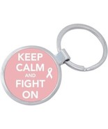 Keep Calm And Fight On Keychain - Includes 1.25 Inch Loop for Keys or Ba... - $10.77