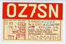 OZ7SN QSL Card Copenhagen Denmark  1958 - $10.89