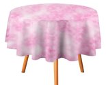 Tie Dye Pink Tablecloth Round Kitchen Dining for Table Cover Decor Home - £12.82 GBP+