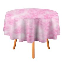 Tie Dye Pink Tablecloth Round Kitchen Dining for Table Cover Decor Home - £12.78 GBP+