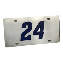 Blue 24 Logo Silver Mirrored License Plate / Car Tag   - £11.82 GBP
