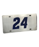 Blue 24 Logo Silver Mirrored License Plate / Car Tag   - £11.84 GBP