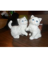 White Cat Kittens 1980s Porcelain Figurines Home Interiors HOMCO 1413 - $13.59