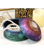 Chakra Rainbow Buddhist Mandala Wheel And Glass Cabochon Decorative Jewe... - $36.66 CAD
