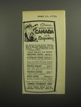 1956 Canada Steamship Lines Cruise Ad - Cruise Through French Canada - £14.53 GBP