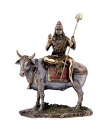 SHIVA ON NANDI THE BULL STATUE 9&quot; Hindu God Bronze Resin HIGH QUALITY De... - €59,46 EUR