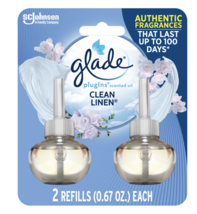 Glade PlugIns Scented Oil Refill, Clean Linen, Pack of 2 - £7.95 GBP